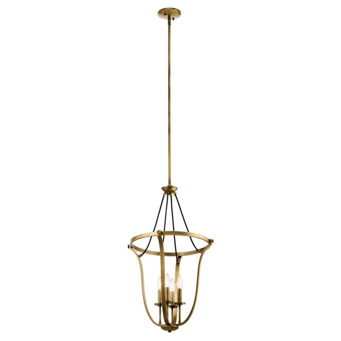 Kichler Lighting Thisbe 4-Light 18" Pendant Light in Natural Brass Kichler Lighting Thisbe 4-Light 18" Pendant Light in Natural Brass