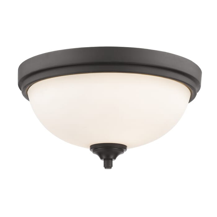 Z-Lite Bordeaux 2-Light Flush Mount Ceiling Light In Bronze Z-Lite Bordeaux 2-Light Flush Mount Ceiling Light In Bronze