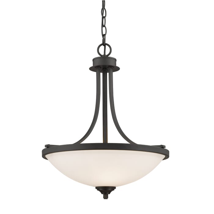 Z-Lite Bordeaux 3-Light Pendant Light In Bronze Z-Lite Bordeaux 3-Light Pendant Light In Bronze