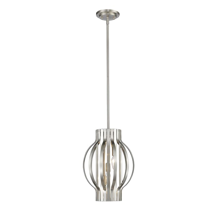 Z-Lite Moundou 3-Light Pendant Light In Brushed Nickel Z-Lite Moundou 3-Light Pendant Light In Brushed Nickel