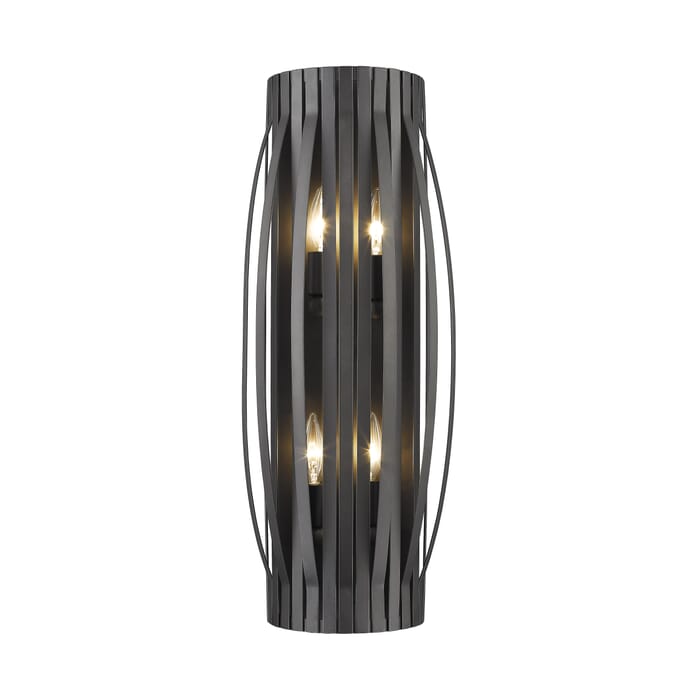 Z-Lite Moundou 4-Light Wall Sconce In Bronze Z-Lite Moundou 4-Light Wall Sconce In Bronze