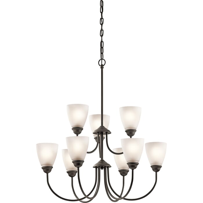 Kichler Lighting Jolie 9-Light Transitional Chandelier in Olde Bronze Kichler Lighting Jolie 9-Light Transitional Chandelier in Olde Bronze