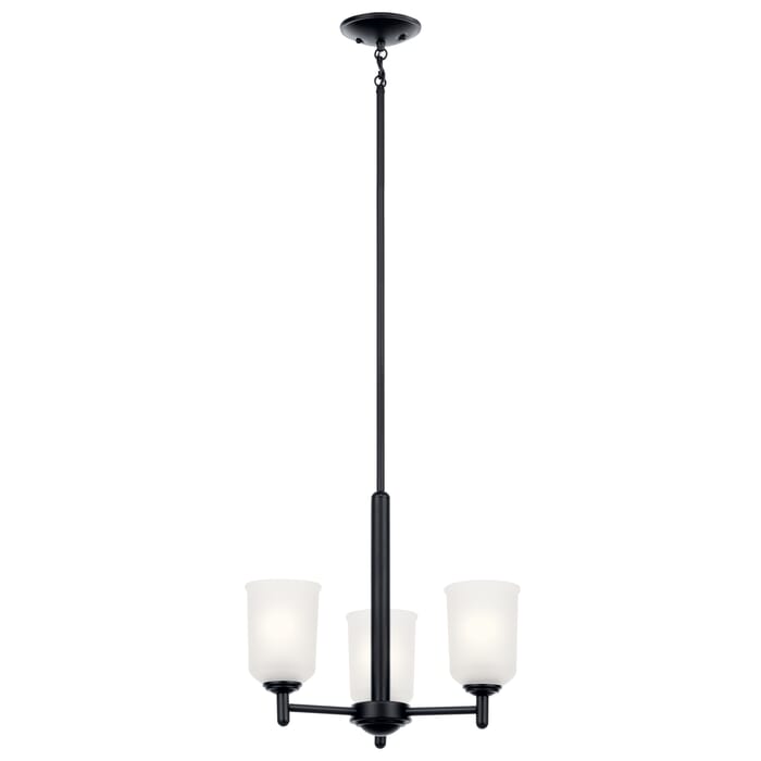 Kichler Lighting Shailene 3-Light Transitional Chandelier in Black Kichler Lighting Shailene 3-Light Transitional Chandelier in Black