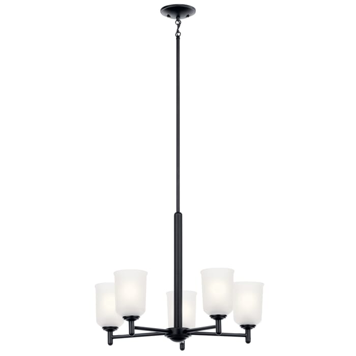 Kichler Lighting Shailene 5-Light Transitional Chandelier in Black Kichler Lighting Shailene 5-Light Transitional Chandelier in Black