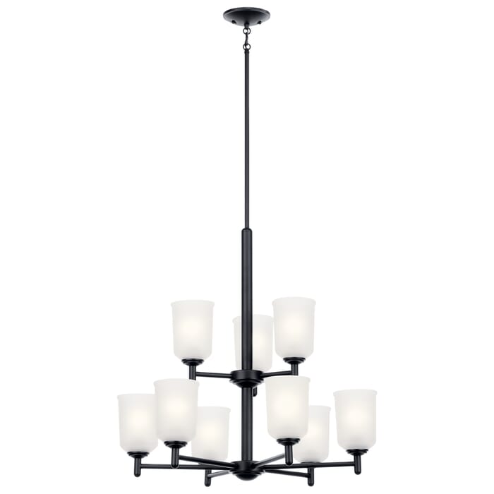Kichler Lighting Shailene 9-Light Transitional Chandelier in Black Kichler Lighting Shailene 9-Light Transitional Chandelier in Black