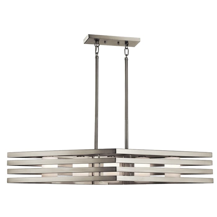Kichler Lighting Realta 5-Light Linear Chandelier in Brushed Nickel Kichler Lighting Realta 5-Light Linear Chandelier in Brushed Nickel
