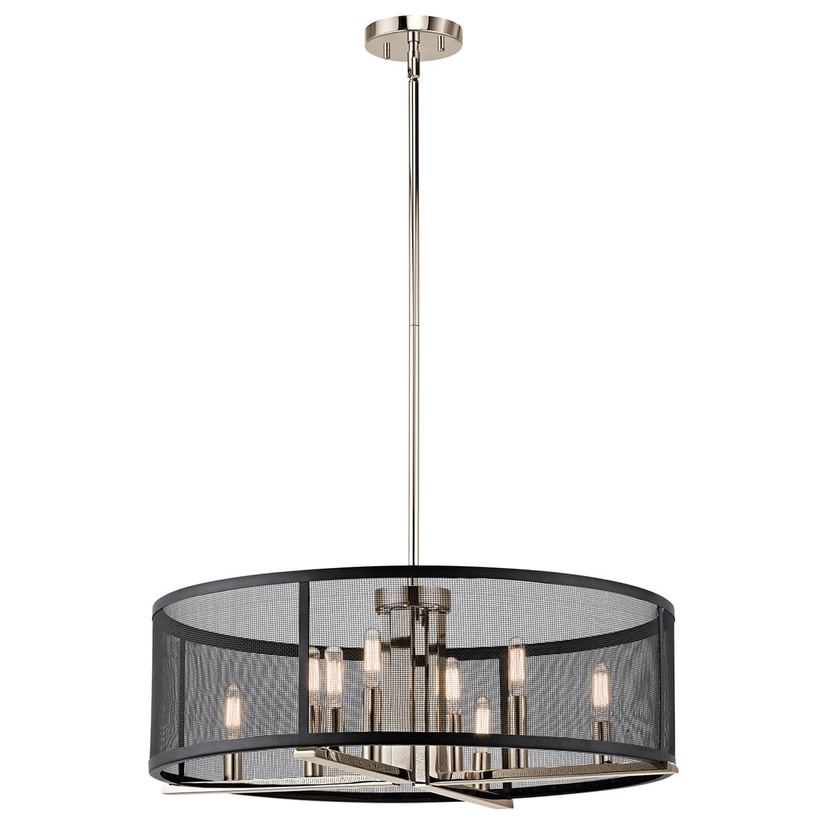 mesh drum chandelier