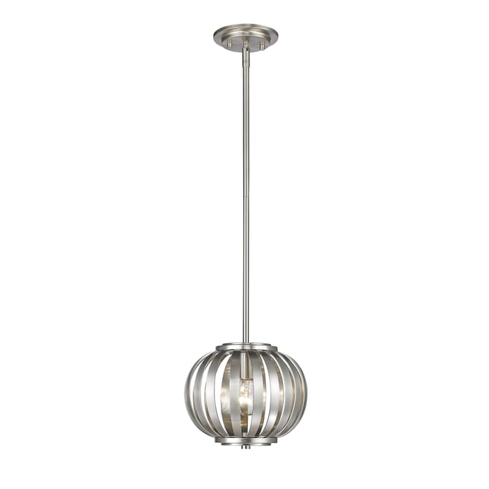Z-Lite Moundou 1-Light Pendant Light In Brushed Nickel Z-Lite Moundou 1-Light Pendant Light In Brushed Nickel