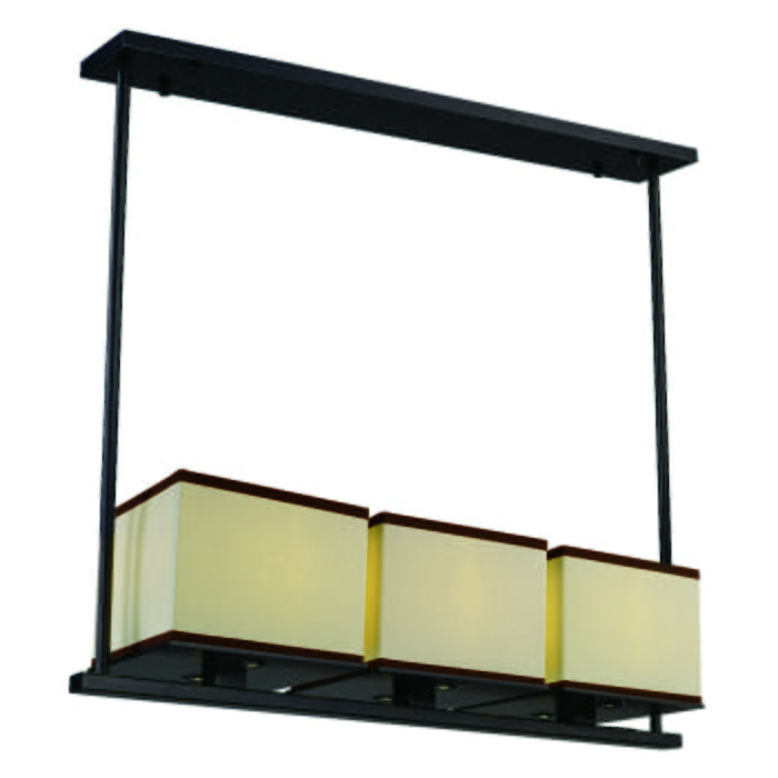 Maxim Lighting Tribeca 35.5" 3-Light Linear Pendant in Dark Bronze Maxim Lighting Tribeca 35.5" 3-Light Linear Pendant in Dark Bronze