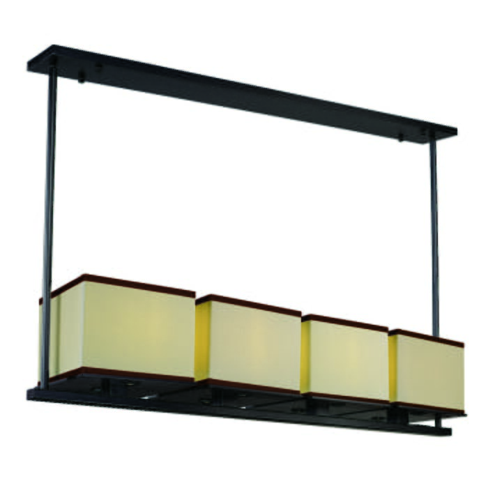 Maxim Lighting Tribeca 46" 4-Light Linear Pendant in Dark Bronze Maxim Lighting Tribeca 46" 4-Light Linear Pendant in Dark Bronze