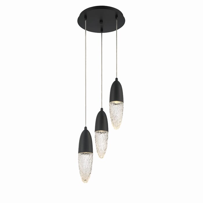 Ecrou 3-Light Chandelier in Black Ecrou 3-Light Chandelier in Black