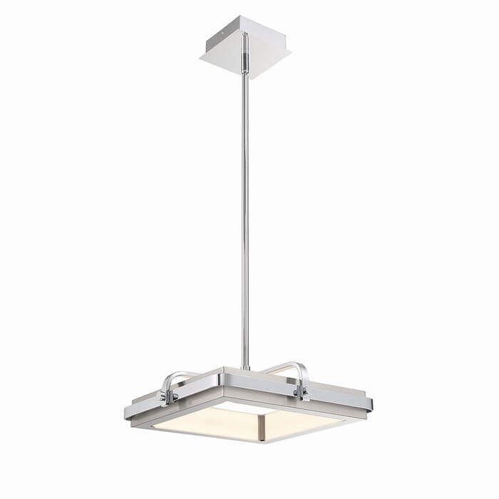Annilo 1-Light LED Pendant in Chrome And Nickel Annilo 1-Light LED Pendant in Chrome And Nickel