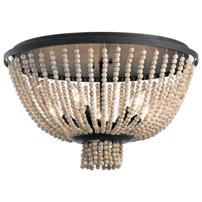 Brisbane 5-Light Flush Mount in Distressed Black Brisbane 5-Light Flush Mount in Distressed Black