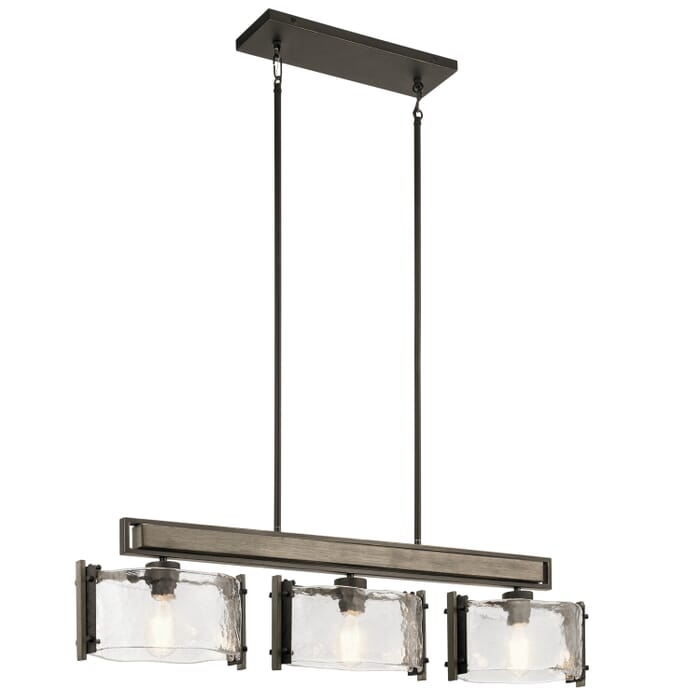 Aberdeen 3-Light Linear Chandelier in Olde Bronze Aberdeen 3-Light Linear Chandelier in Olde Bronze