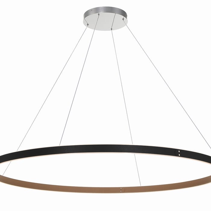 Verdura 1-Light LED Chandelier in Black With Brown Verdura 1-Light LED Chandelier in Black With Brown
