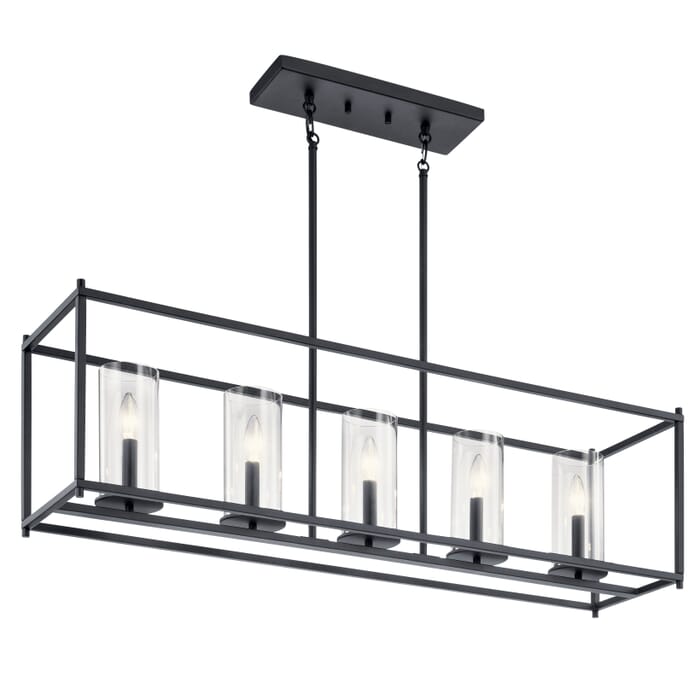 Kichler Lighting Crosby 5-Light Contemporary Chandelier in Black Kichler Lighting Crosby 5-Light Contemporary Chandelier in Black