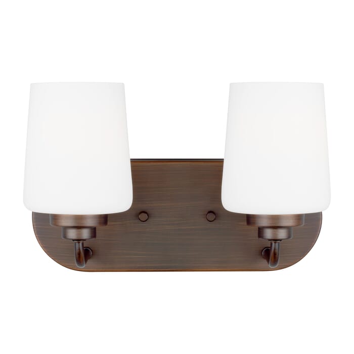 Sea Gull Windom 2-Light Bathroom Vanity Light in Bronze Sea Gull Windom 2-Light Bathroom Vanity Light in Bronze