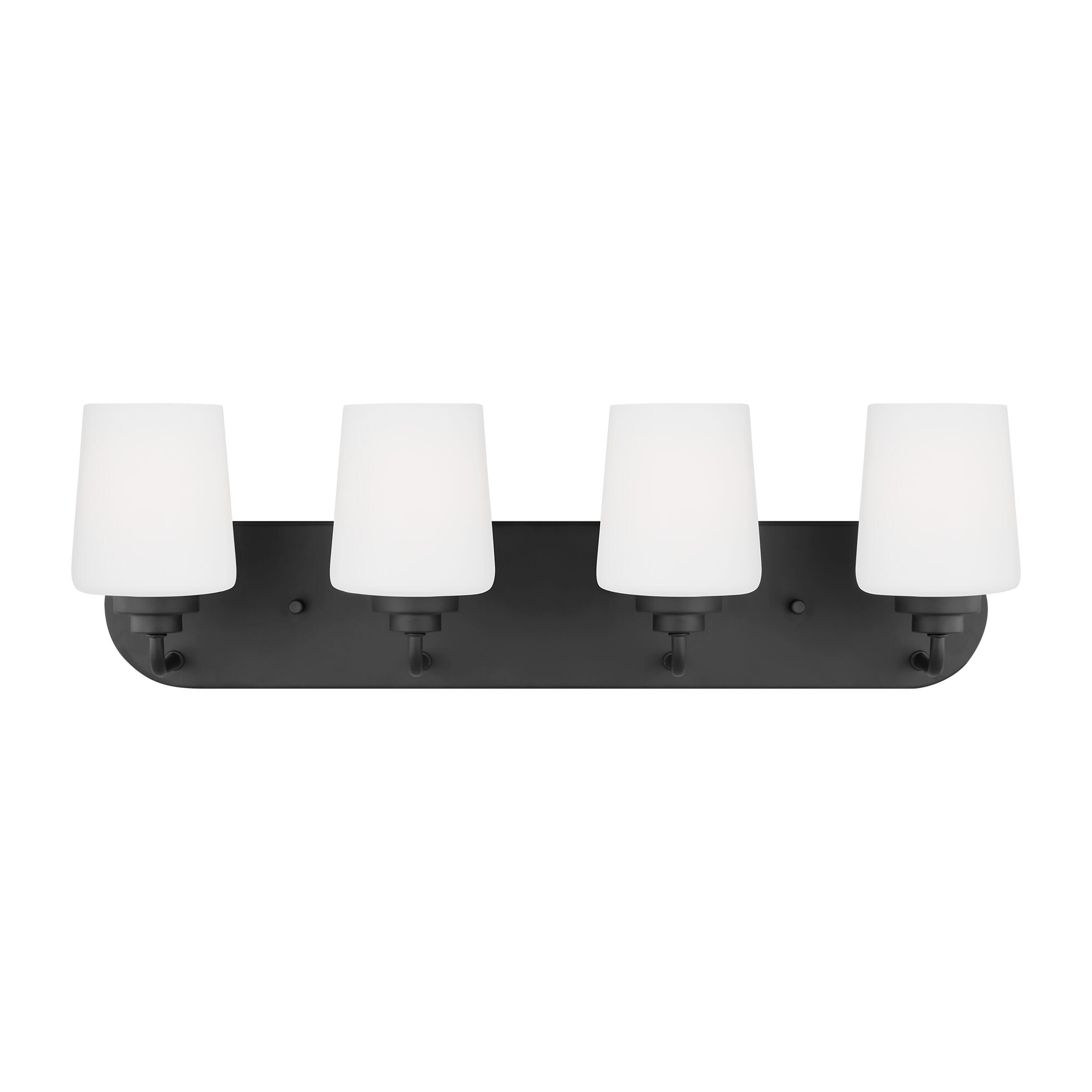 Windom 4-Light Bathroom Vanity Light in Midnight Black