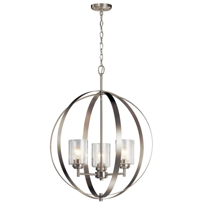 Kichler Lighting Winslow 3-Light Chandelier in Brushed Nickel Kichler Lighting Winslow 3-Light Chandelier in Brushed Nickel