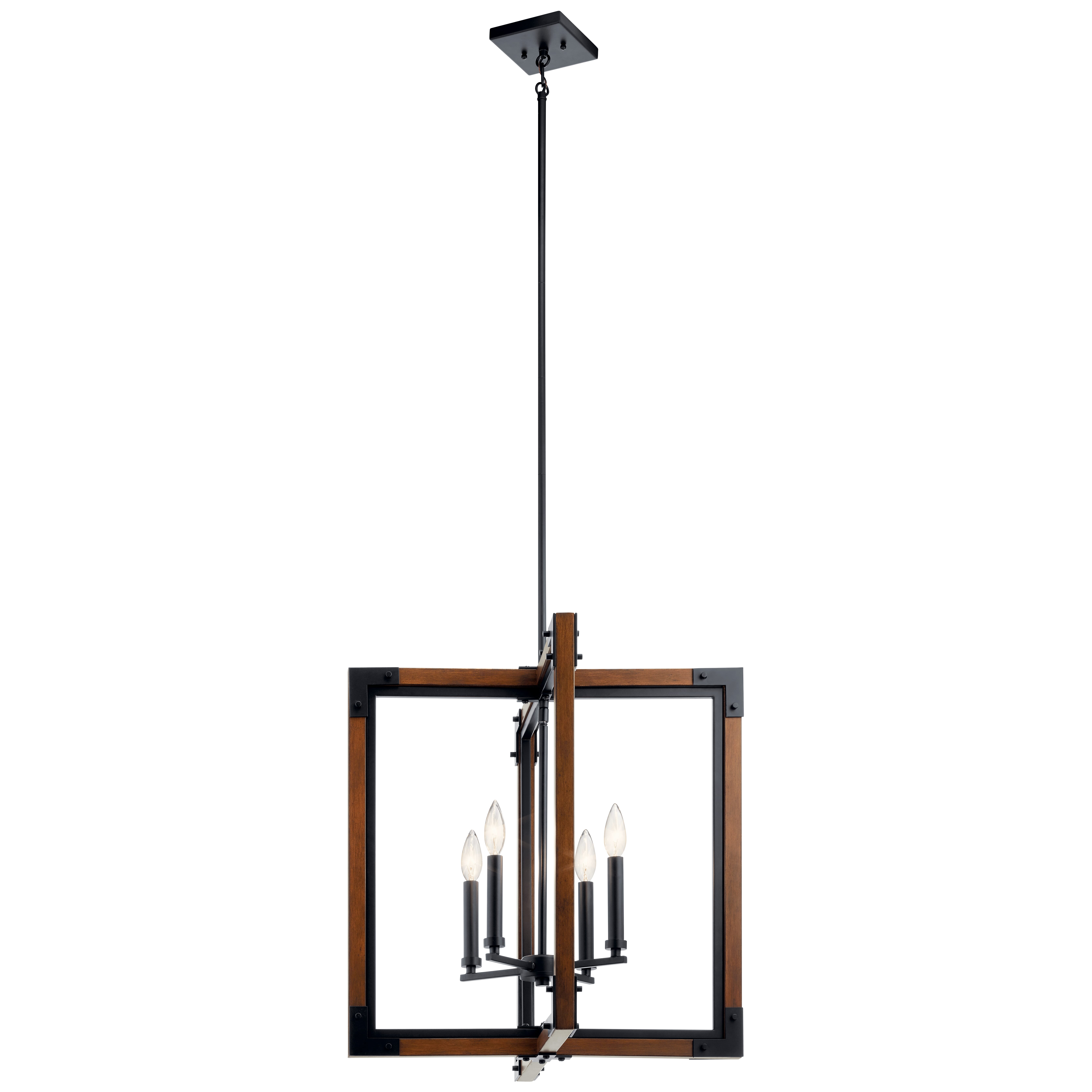 Marimount 4-Light Foyer Pendant in Auburn Stained Finish - Picture 3 of 4
