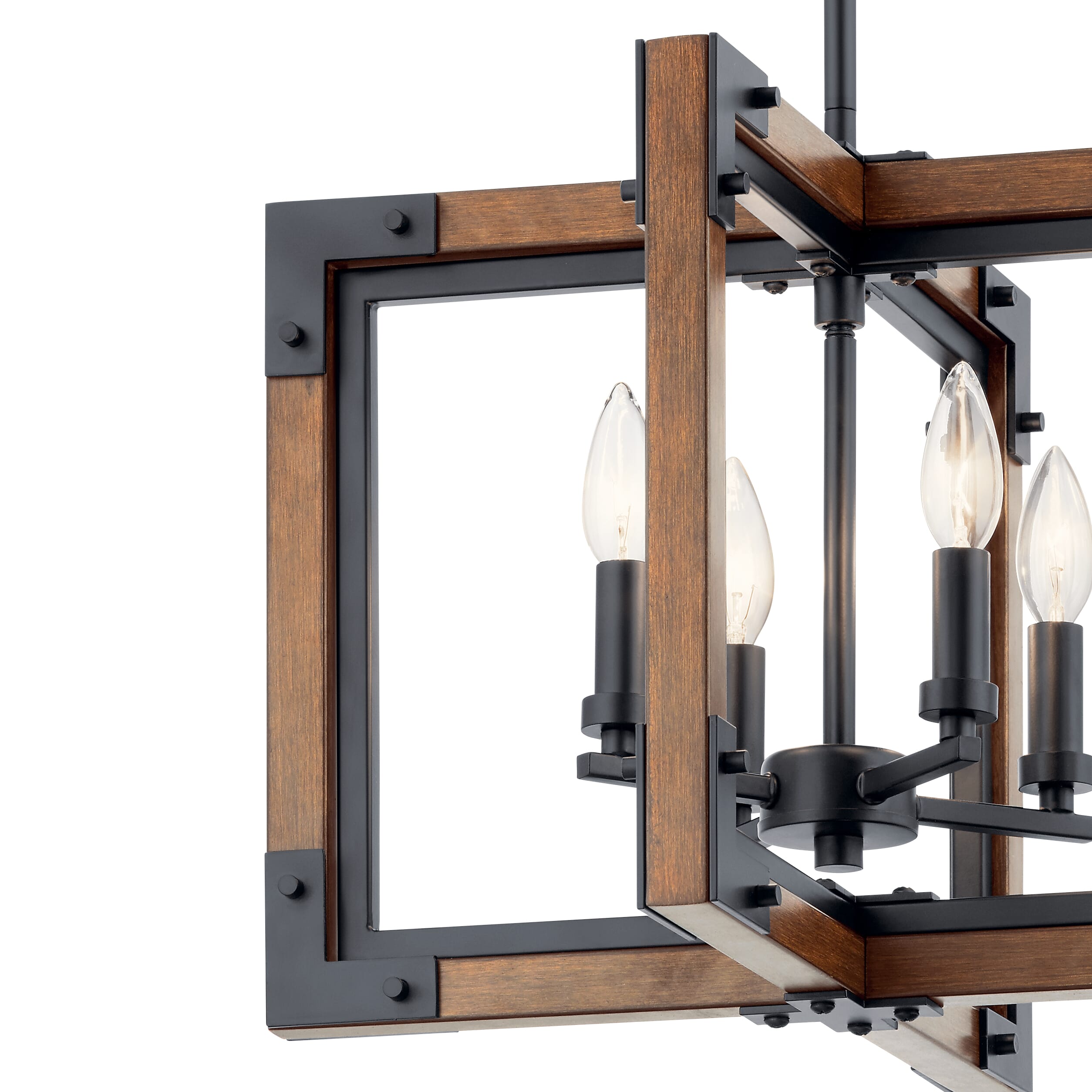 Marimount 4-Light Rustic Chandelier in Auburn Stained Finish - Picture 3 of 5