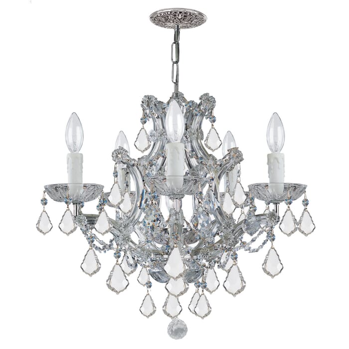 Crystorama Maria Theresa 6-Light 17" Mini Chandelier in Polished Chrome with Clear Swarovski Strass Crystals Crystorama Maria Theresa 6-Light 17" Mini Chandelier in Polished Chrome with Clear Swarovski Strass Crystals