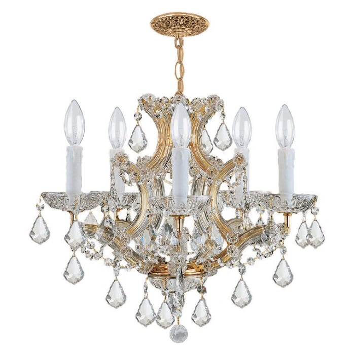 Crystorama Maria Theresa 20" 6-Light Mini Chandelier in Gold Crystorama Maria Theresa 20" 6-Light Mini Chandelier in Gold