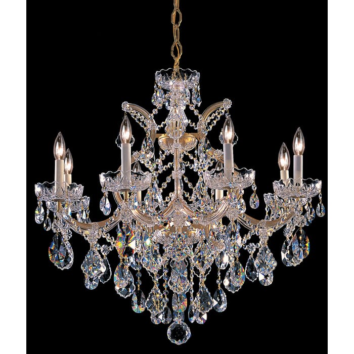 Crystorama Maria Theresa 9-Light 27" Traditional Chandelier in Gold with Clear Hand Cut Crystals Crystorama Maria Theresa 9-Light 27" Traditional Chandelier in Gold with Clear Hand Cut Crystals