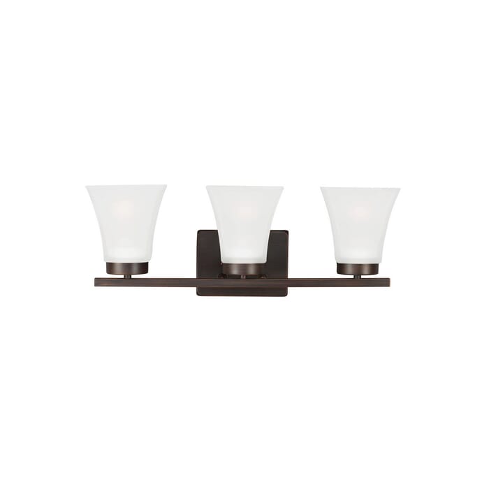 Sea Gull Bayfield 3-Light 20" Bathroom Vanity Light in Bronze Sea Gull Bayfield 3-Light 20" Bathroom Vanity Light in Bronze
