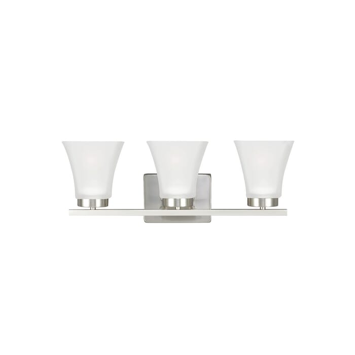 Sea Gull Bayfield 3-Light 20" Bathroom Vanity Light in Brushed Nickel Sea Gull Bayfield 3-Light 20" Bathroom Vanity Light in Brushed Nickel