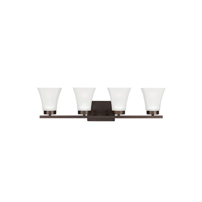 Sea Gull Bayfield 4-Light 28" Bathroom Vanity Light in Bronze Sea Gull Bayfield 4-Light 28" Bathroom Vanity Light in Bronze