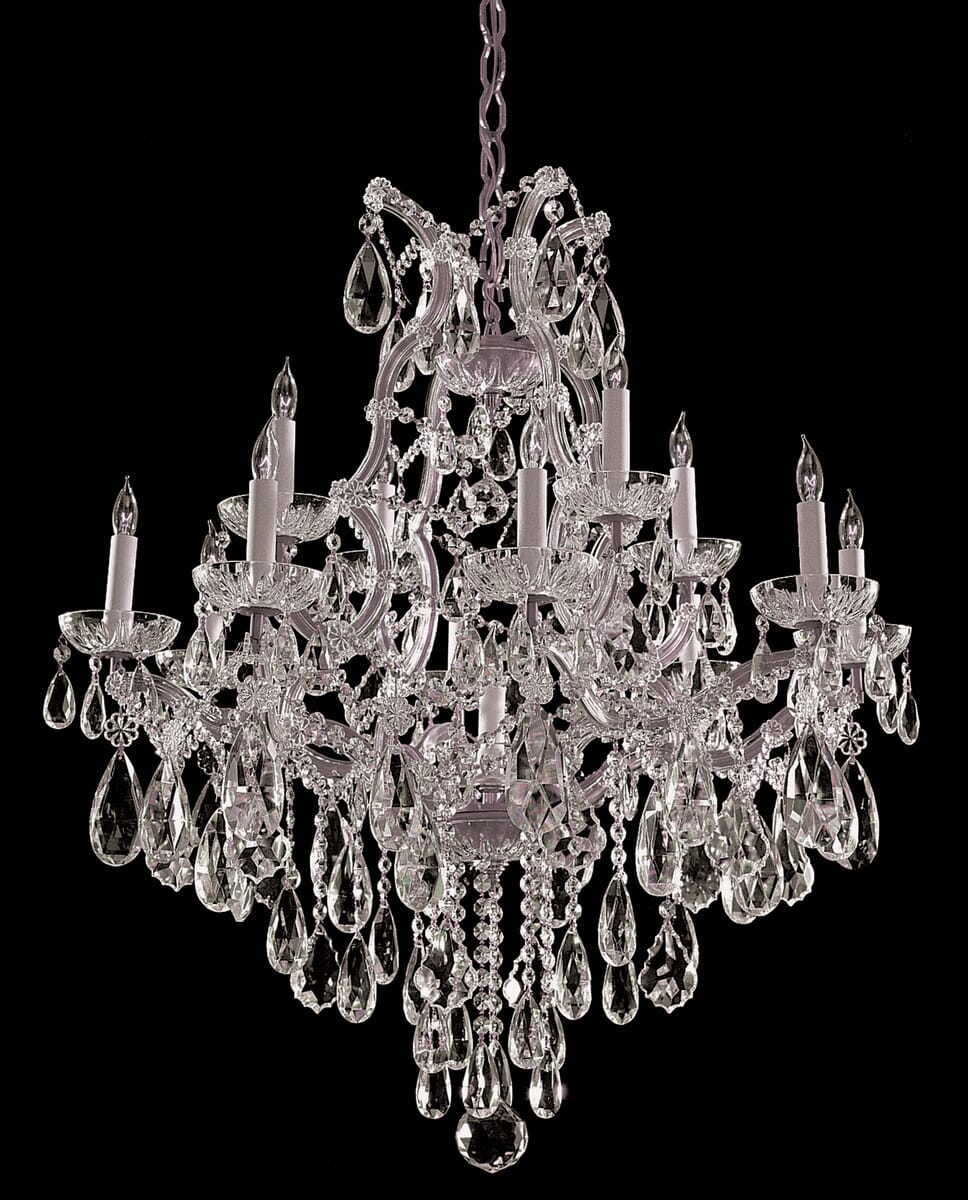 Maria Theresa 13-Light 32"" Traditional Chandelier in Polished Chrome with Clear Hand Cut Crystals -  Crystorama, 4413-CH-CL-MWP