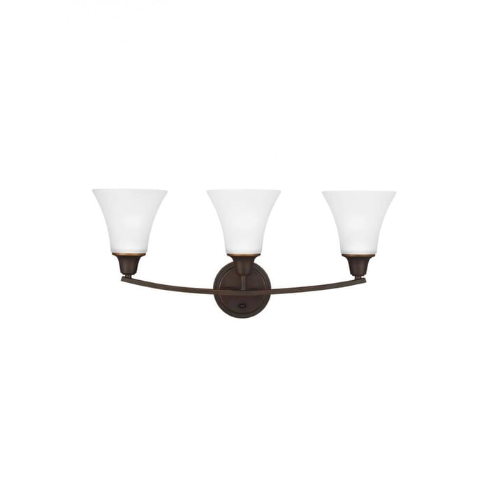 Sea Gull Metcalf 3-Light 25" Bathroom Vanity Light in Autumn Bronze Sea Gull Metcalf 3-Light 25" Bathroom Vanity Light in Autumn Bronze
