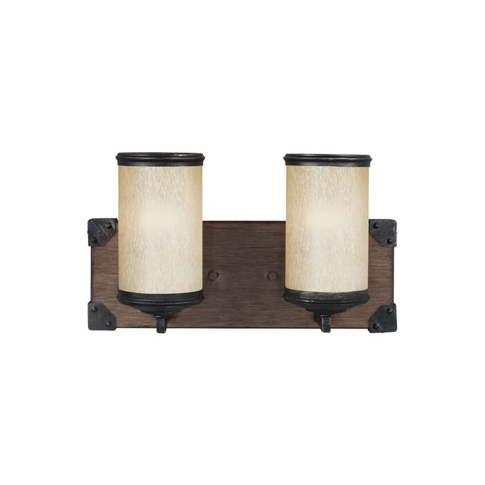 Sea Gull Dunning 2-Light 14" Bathroom Vanity Light in Stardust Sea Gull Dunning 2-Light 14" Bathroom Vanity Light in Stardust