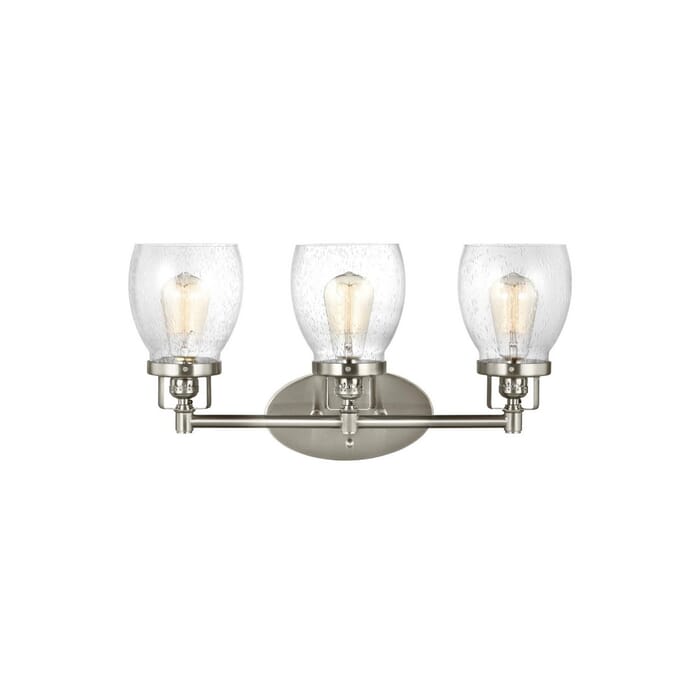Sea Gull Belton 3-Light 21" Bathroom Vanity Light in Brushed Nickel Sea Gull Belton 3-Light 21" Bathroom Vanity Light in Brushed Nickel