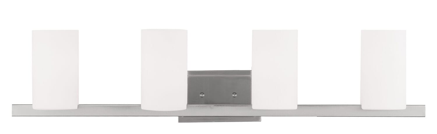 Astoria 4-Light Bathroom Vanity Light in Brushed Nickel