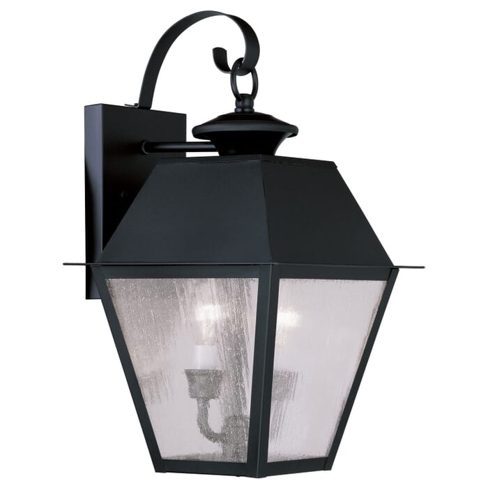 Mansfield 2-Light Outdoor Wall Lantern in Black Mansfield 2-Light Outdoor Wall Lantern in Black