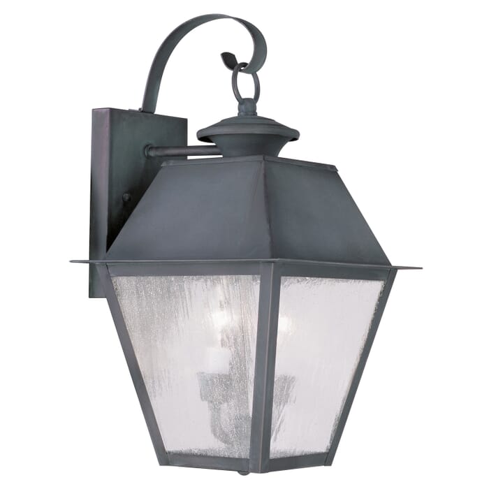 Mansfield 2-Light Outdoor Wall Lantern in Charcoal Mansfield 2-Light Outdoor Wall Lantern in Charcoal