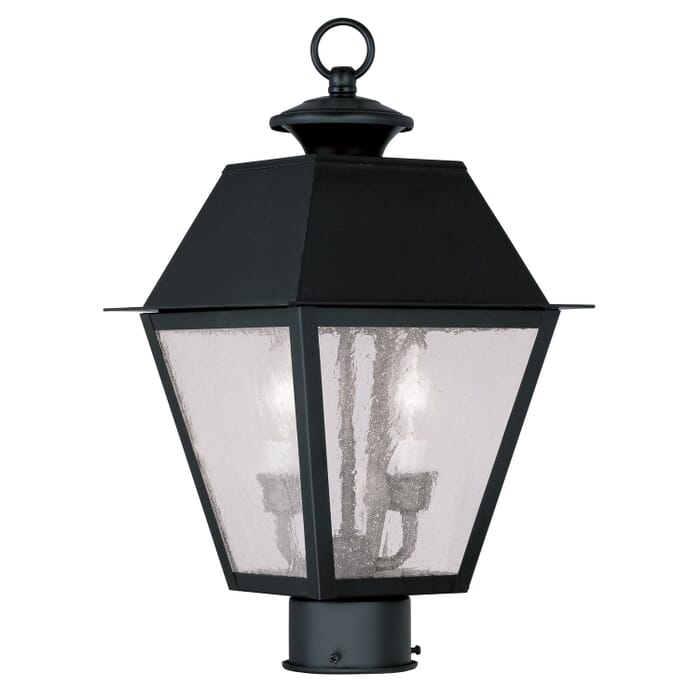 Mansfield 2-Light Outdoor Post Lantern in Black Mansfield 2-Light Outdoor Post Lantern in Black