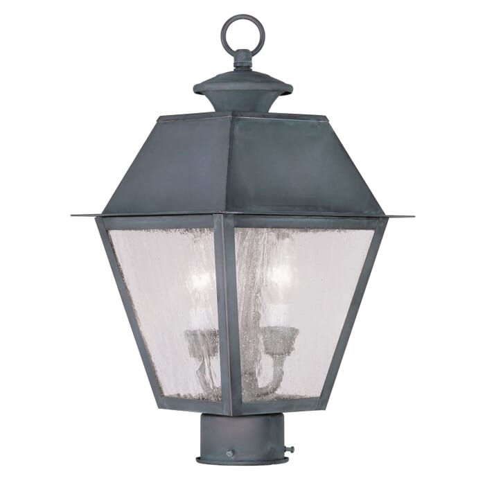 Mansfield 2-Light Outdoor Post Lantern in Charcoal Mansfield 2-Light Outdoor Post Lantern in Charcoal