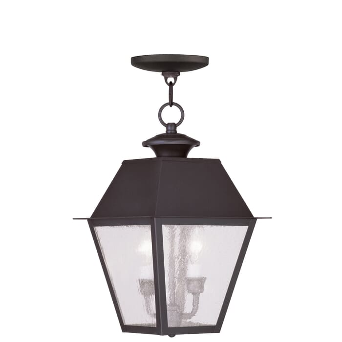 Mansfield 2-Light Outdoor Pendant in Bronze Mansfield 2-Light Outdoor Pendant in Bronze