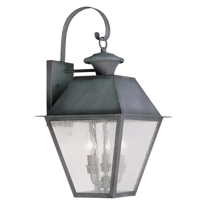 Mansfield 3-Light Outdoor Wall Lantern in Charcoal Mansfield 3-Light Outdoor Wall Lantern in Charcoal