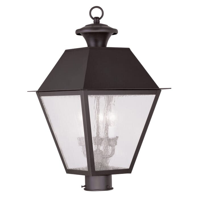 Mansfield 3-Light Post-Top Lanterm in Bronze Mansfield 3-Light Post-Top Lanterm in Bronze