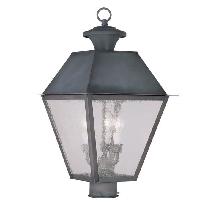 Mansfield 3-Light Post-Top Lanterm in Charcoal Mansfield 3-Light Post-Top Lanterm in Charcoal