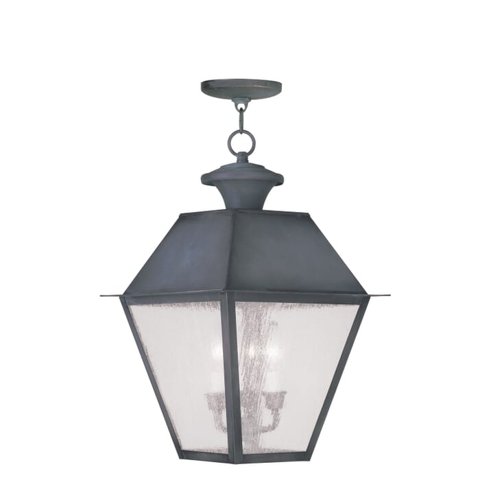 Mansfield 3-Light Outdoor Pendant in Charcoal Mansfield 3-Light Outdoor Pendant in Charcoal