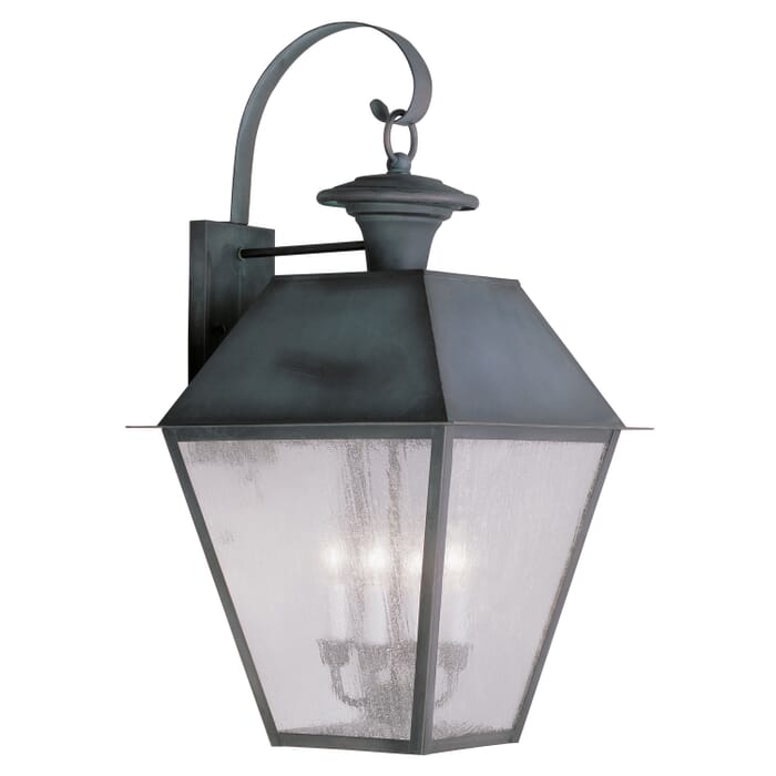 Mansfield 4-Light Outdoor Wall Lantern in Charcoal Mansfield 4-Light Outdoor Wall Lantern in Charcoal