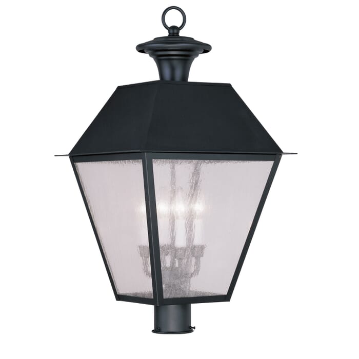 Mansfield 4-Light Outdoor Post Lantern in Black Mansfield 4-Light Outdoor Post Lantern in Black