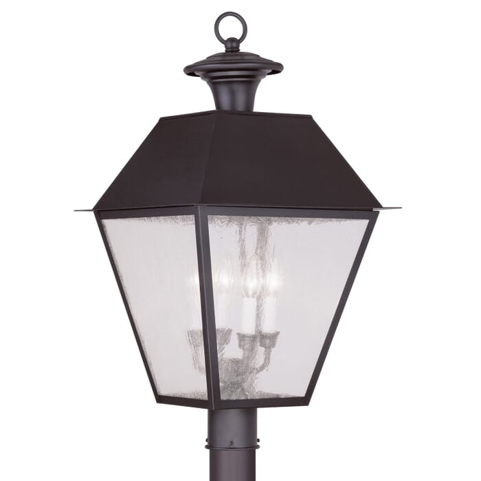 Mansfield 4-Light Outdoor Post Lantern in Bronze Mansfield 4-Light Outdoor Post Lantern in Bronze