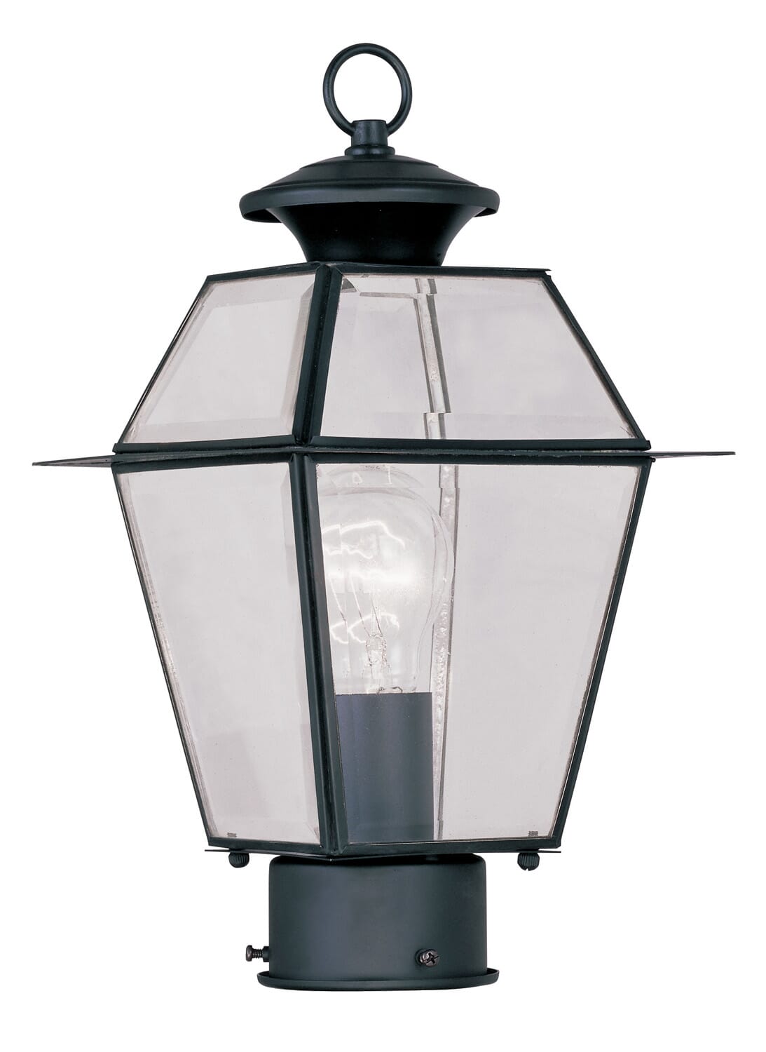 Westover 1-Light Outdoor Post-Top Lanterm in Black