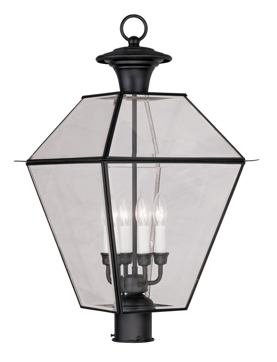 Westover 4-Light Outdoor Post Lantern in Black